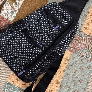 NWOT Black and white crossbody backpack from thirty-one